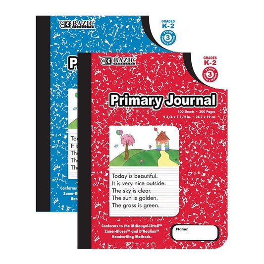 100 Ct. Primary Journal Marble Composition Book - 1 Random Color - cheap.usa